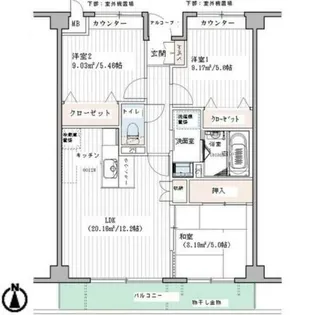 to U 狭山【307号室】の間取り