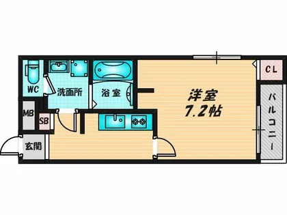 クロワール 長田【3階】の間取り