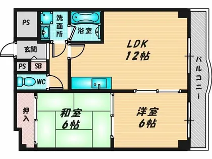 フェルザ長田【6階】の間取り