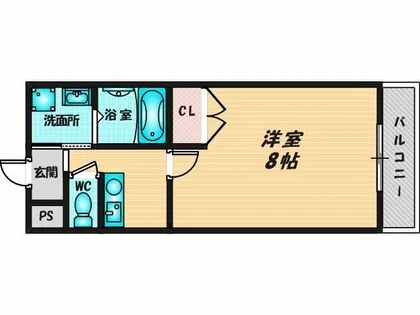 エイチ・ツー・オー新町Ⅱ【5階】の間取り