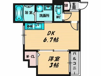 ハーモニーテラス中川東【2階】の間取り