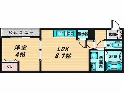 アート東大阪B【2階】の間取り