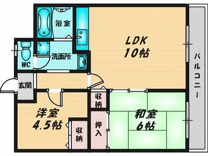 ギャレ近大前【4階】の間取り