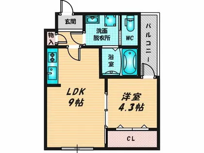 H-maison東花園【1階】の間取り