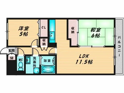 ロアジ花園【2階】の間取り