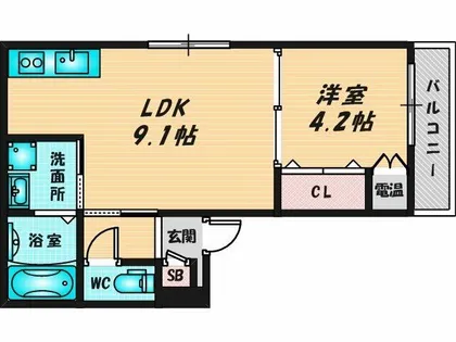 アバンティオ弥刀【3階】の間取り