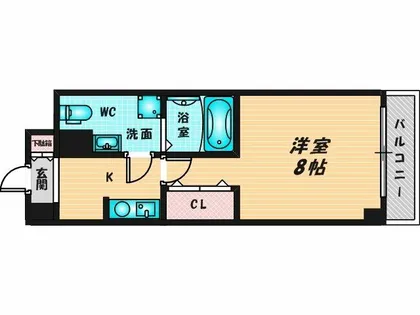 プラディオ徳庵セレニテ【7階】の間取り