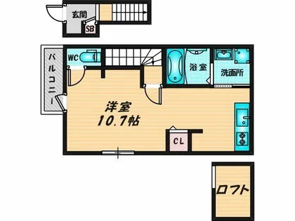 あんしん+大蓮東08-1084【2階】の間取り