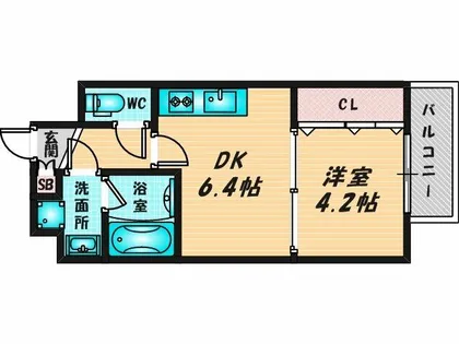 グランカーサ高井田【12階】の間取り