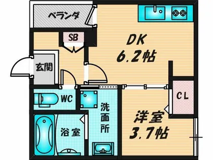 ベルルミエール中川【2階】の間取り