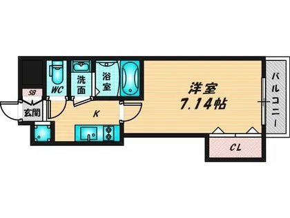 Luxe布施駅前【5階】の間取り