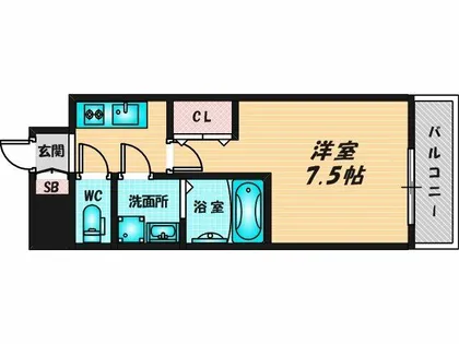 ファーストフィオーレ長田グランディール【8階】の間取り