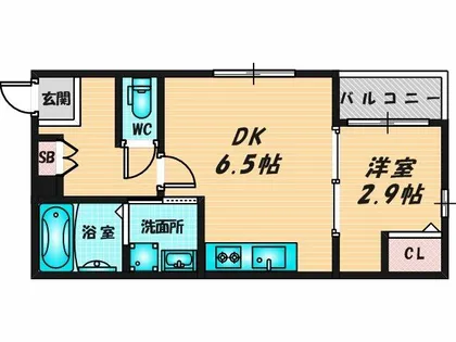 TheHavenOsaka【2階】の間取り