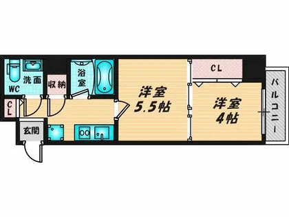 パークモダン高井田【4階】の間取り