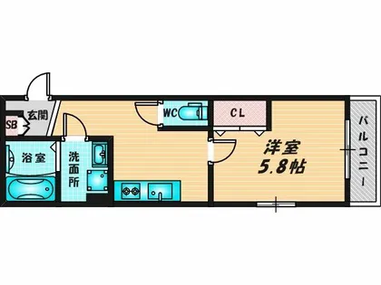 KTIレジデンス徳庵Ⅲ【1階】の間取り