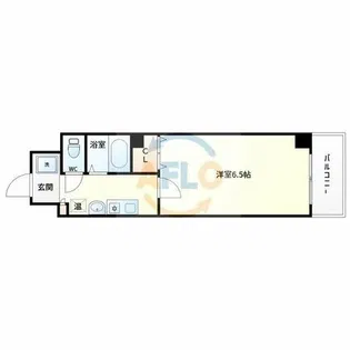 ドエル心斎橋【1階】の間取り
