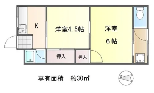 ハイツ白龍【3階】の間取り