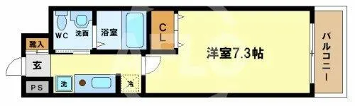 セイワパレス堂島シティ【6階】の間取り