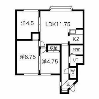 ヴィラ船見坂A棟【2階】の間取り