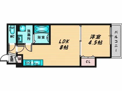 クレアール八戸ノ里【2階】の間取り