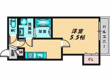 クレアール八戸ノ里【2階】の間取り