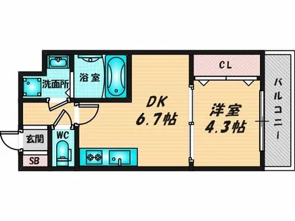 メゾン上小阪【2階】の間取り