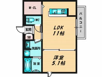サンハイム横沼【1階】の間取り