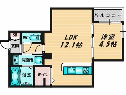 サンハイム横沼【1階】の間取り