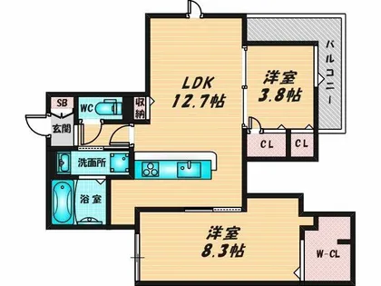 サンハイム横沼【2階】の間取り