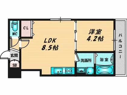 D porta clair【2階】の間取り