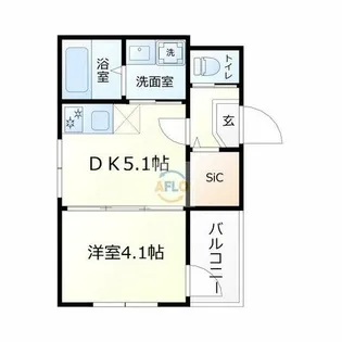 ハーモニーテラス大今里Ⅱ【3階】の間取り