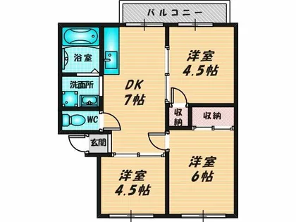 サンシティシャトーロゼ【2階】の間取り