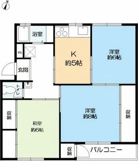 渦ヶ森コーポ6号館【3階】の間取り