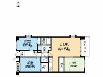 メゾン大蔵【202号室】の間取り