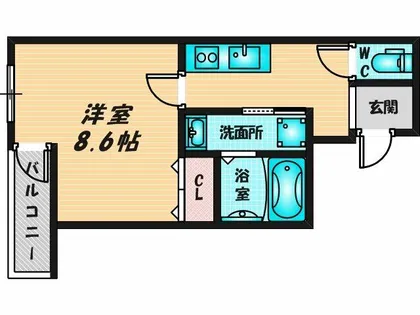 フジパレス弥刀Ⅱ番館【3階】の間取り
