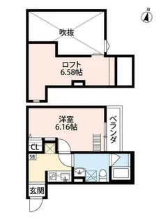 大阪府大阪市東淀川区下新庄2丁目【アパート】の間取り