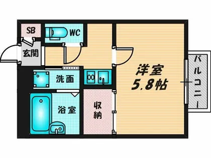 レオパレスハナテン2番館【2階】の間取り