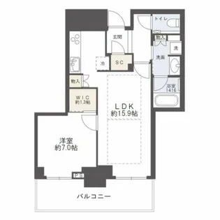 グランドメゾン新梅田タワー THE CLUB RESIDENCE【17階】の間取り
