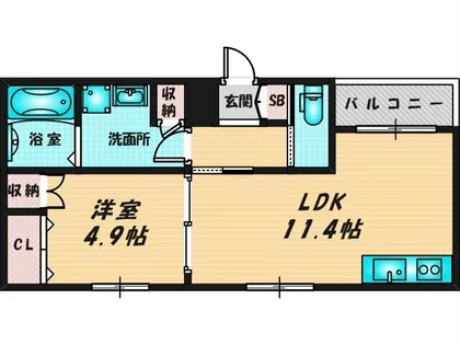 Class-A 長瀬【1階】の間取り