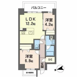 ケイマン【201号室】の間取り