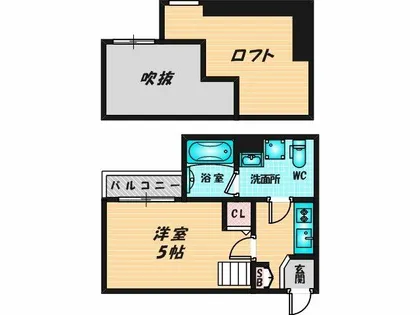 コンフォール大阪【2階】の間取り