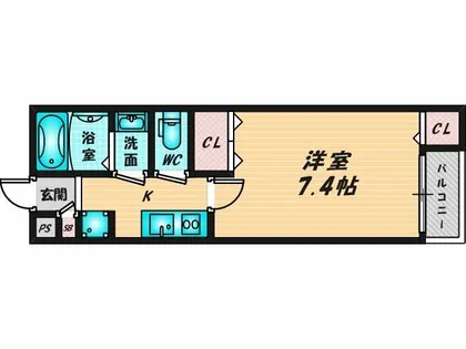 ノイヴェル長瀬【1階】の間取り