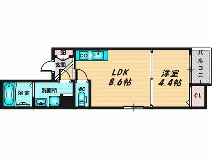 F asecia Carmel【1階】の間取り