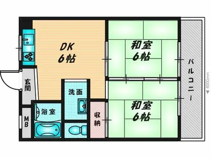 サンハイツ大和【1階】の間取り