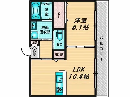 コルザテラス【1階】の間取り