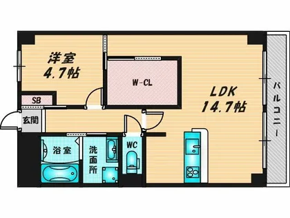 若草ハイツ【4階】の間取り