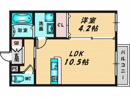 エマイユ鴻池【1階】の間取り