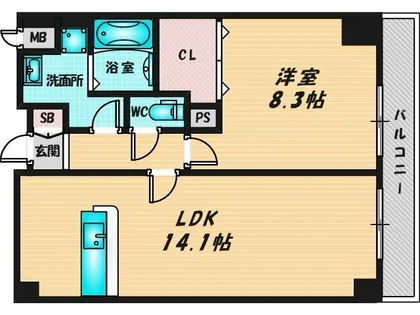 グランデ フィオーレ【5階】の間取り