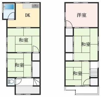 大阪府堺市西区浜寺諏訪森町中1丁【一戸建】の間取り