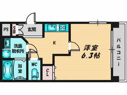 オズレジデンス布施柳通【5階】の間取り